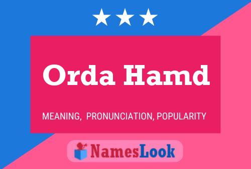 Póster del nombre Orda Hamd