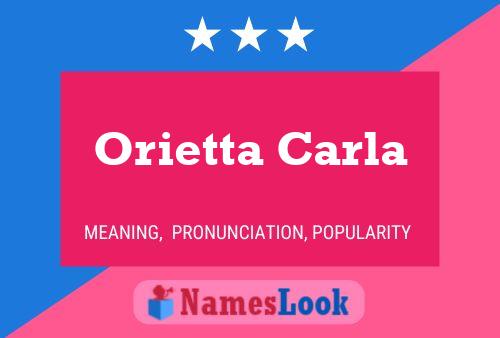 Póster del nombre Orietta Carla