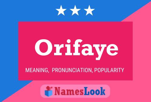 Póster del nombre Orifaye