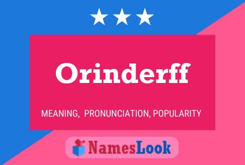 Póster del nombre Orinderff