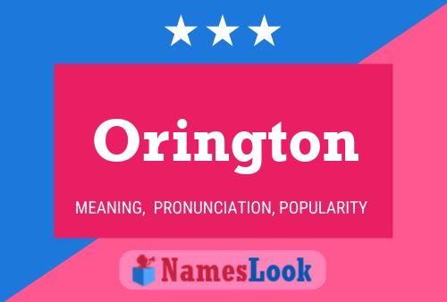 Póster del nombre Orington