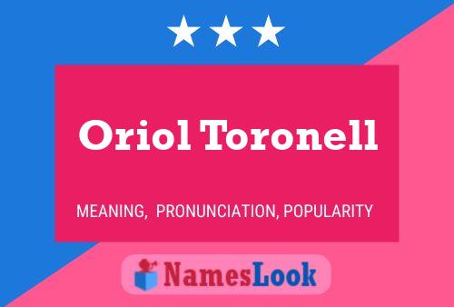 Póster del nombre Oriol Toronell