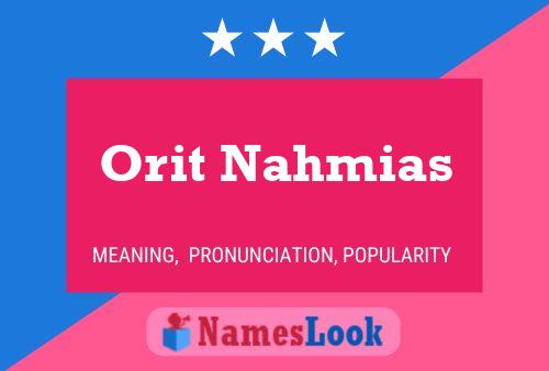 Póster del nombre Orit Nahmias