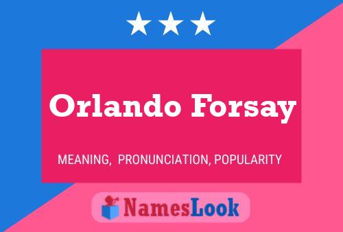 Póster del nombre Orlando Forsay