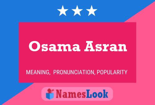 Póster del nombre Osama Asran