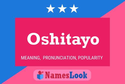 Póster del nombre Oshitayo