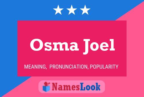 Póster del nombre Osma Joel