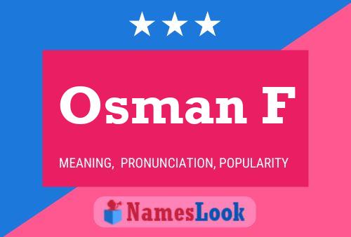 Póster del nombre Osman F