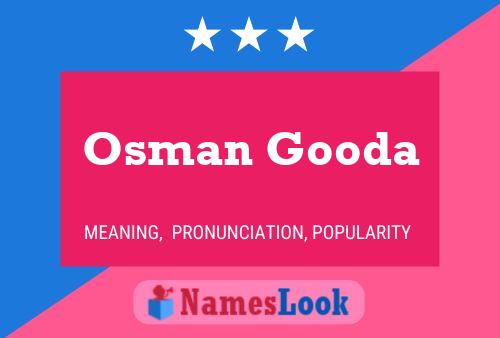 Póster del nombre Osman Gooda