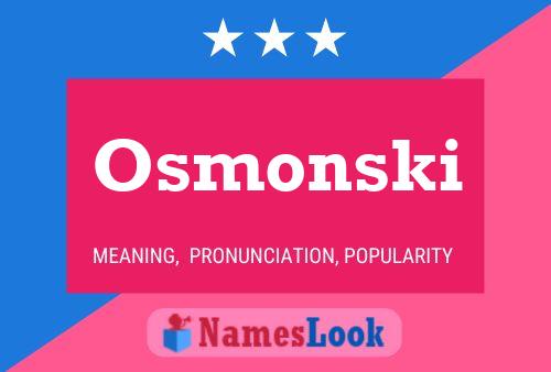 Póster del nombre Osmonski