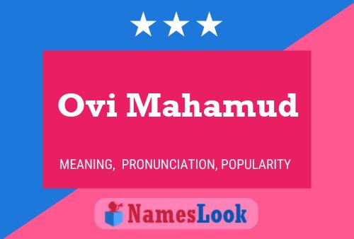 Póster del nombre Ovi Mahamud