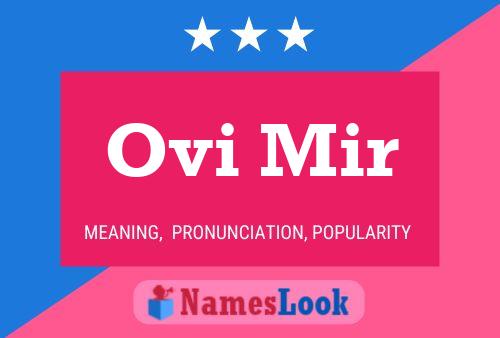 Póster del nombre Ovi Mir