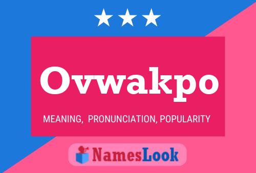 Póster del nombre Ovwakpo