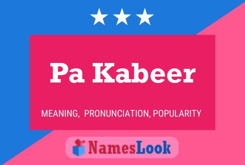 Póster del nombre Pa Kabeer