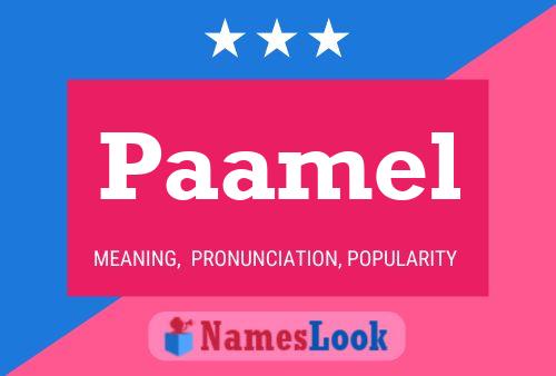 Póster del nombre Paamel