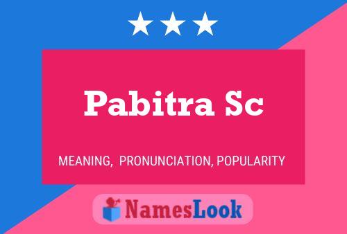 Póster del nombre Pabitra Sc