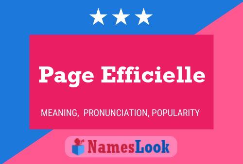 Póster del nombre Page Efficielle