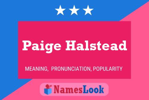 Póster del nombre Paige Halstead