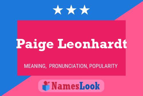 Póster del nombre Paige Leonhardt