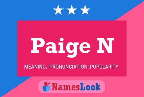 Póster del nombre Paige N