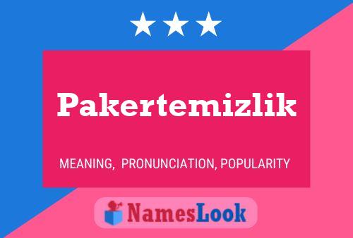 Póster del nombre Pakertemizlik