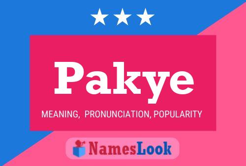 Póster del nombre Pakye