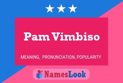 Póster del nombre Pam Vimbiso