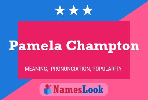 Póster del nombre Pamela Champton