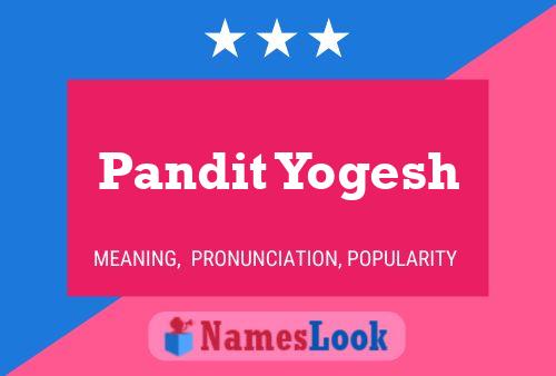 Póster del nombre Pandit Yogesh