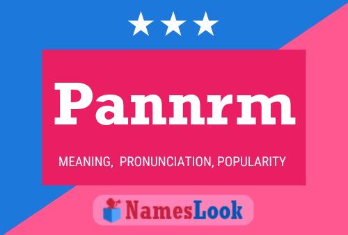 Póster del nombre Pannrm