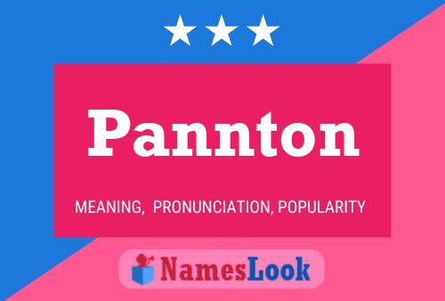 Póster del nombre Pannton