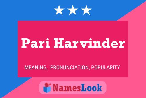 Póster del nombre Pari Harvinder