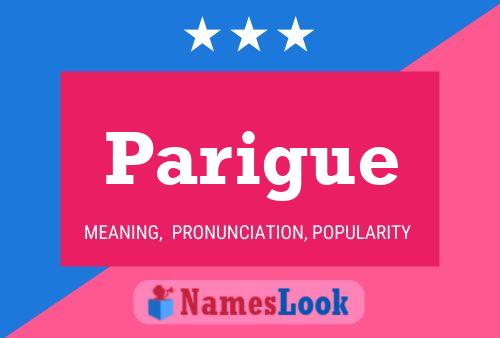 Póster del nombre Parigue