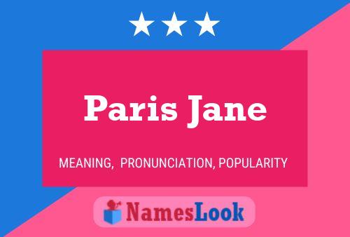 Póster del nombre Paris Jane