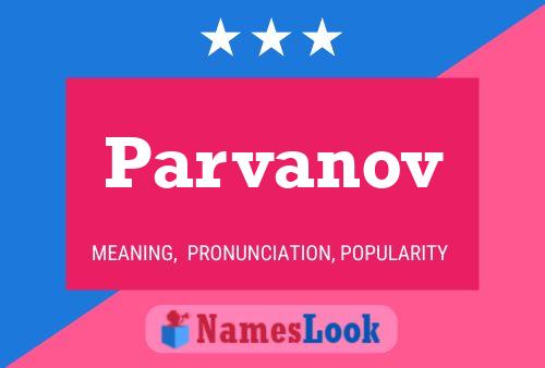 Póster del nombre Parvanov