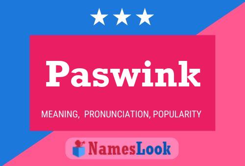 Póster del nombre Paswink