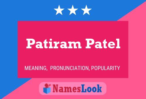 Póster del nombre Patiram Patel