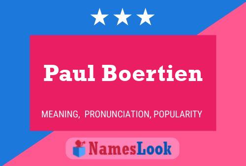 Póster del nombre Paul Boertien