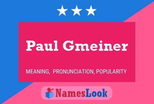 Póster del nombre Paul Gmeiner