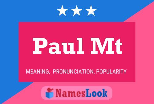 Póster del nombre Paul Mt