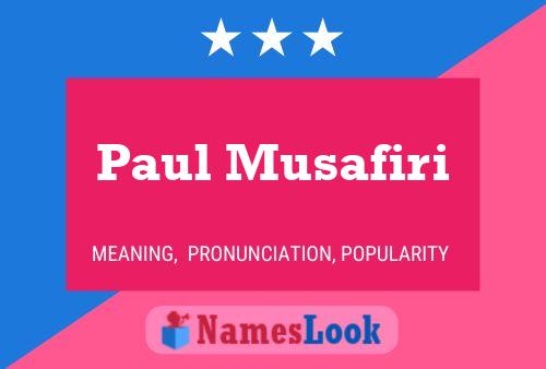 Póster del nombre Paul Musafiri