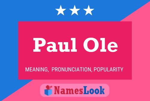 Póster del nombre Paul Ole