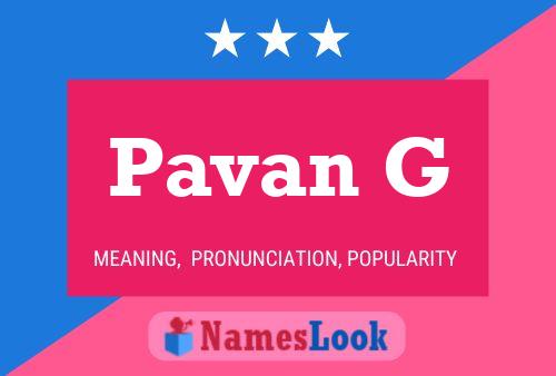 Póster del nombre Pavan G