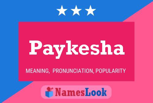 Póster del nombre Paykesha