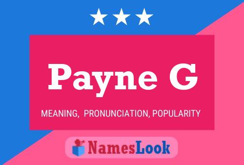 Póster del nombre Payne G