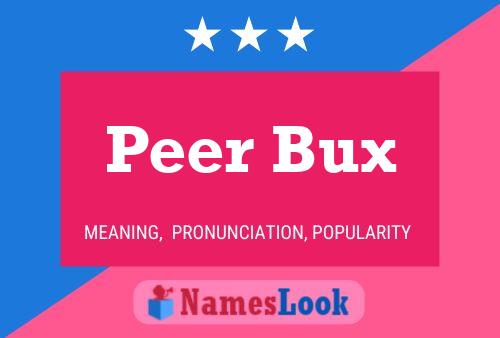 Póster del nombre Peer Bux