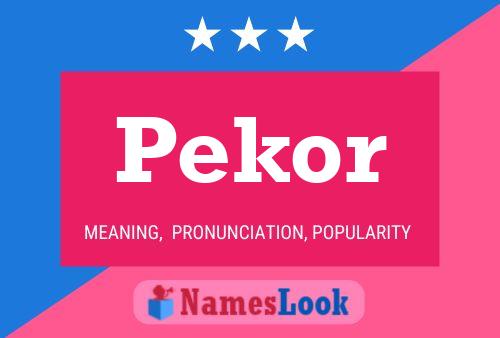 Póster del nombre Pekor