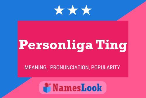 Póster del nombre Personliga Ting