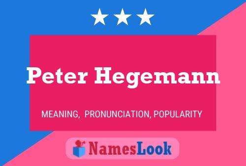 Póster del nombre Peter Hegemann