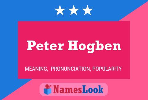 Póster del nombre Peter Hogben